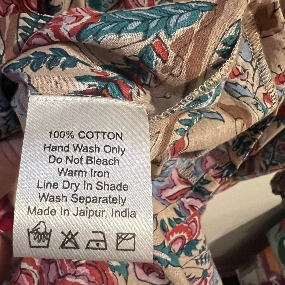 For Love And Lemons Pink and Blue Floral Wrap Maxi Dress - Picture 14 of 14